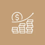 Money symbol indicating economic progress