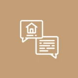 Messaging symbols with home icon